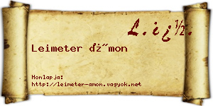 Leimeter Ámon névjegykártya